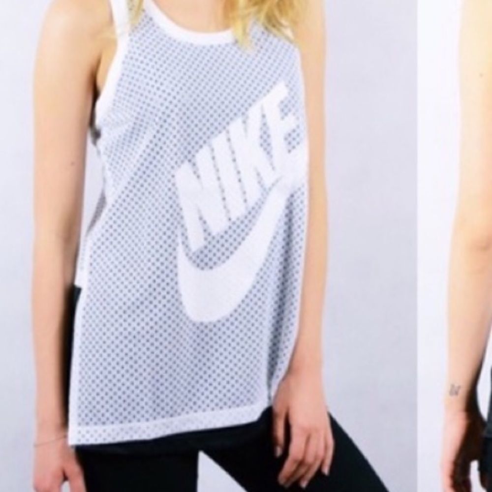 Nike Mesh Overlay Razorback Jersey Tank Top Sz S - Picture 9 of 13